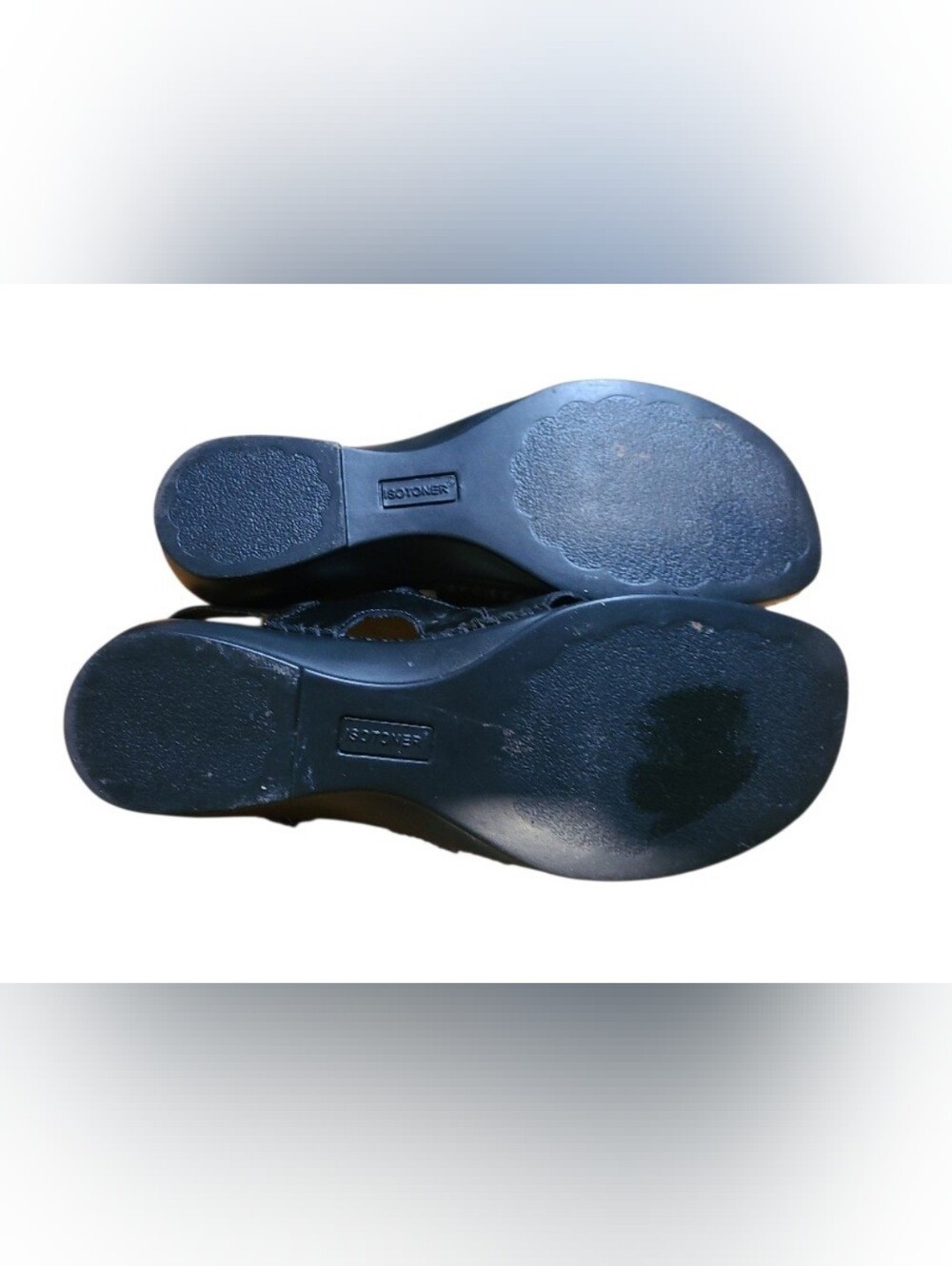 Isotoner Black Strappy Sandals - Picture 5 of 7